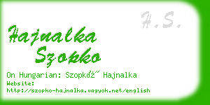 hajnalka szopko business card